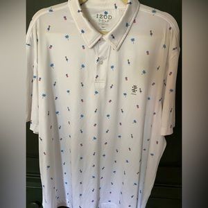 Men’s Izod Golf with stretch polo size XXL Hula print